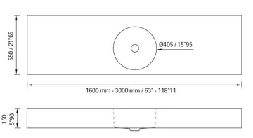 CIRCLE SYSTEM - Wall-mounted single round Solid Surface washbasin by MOMA Design - view 3